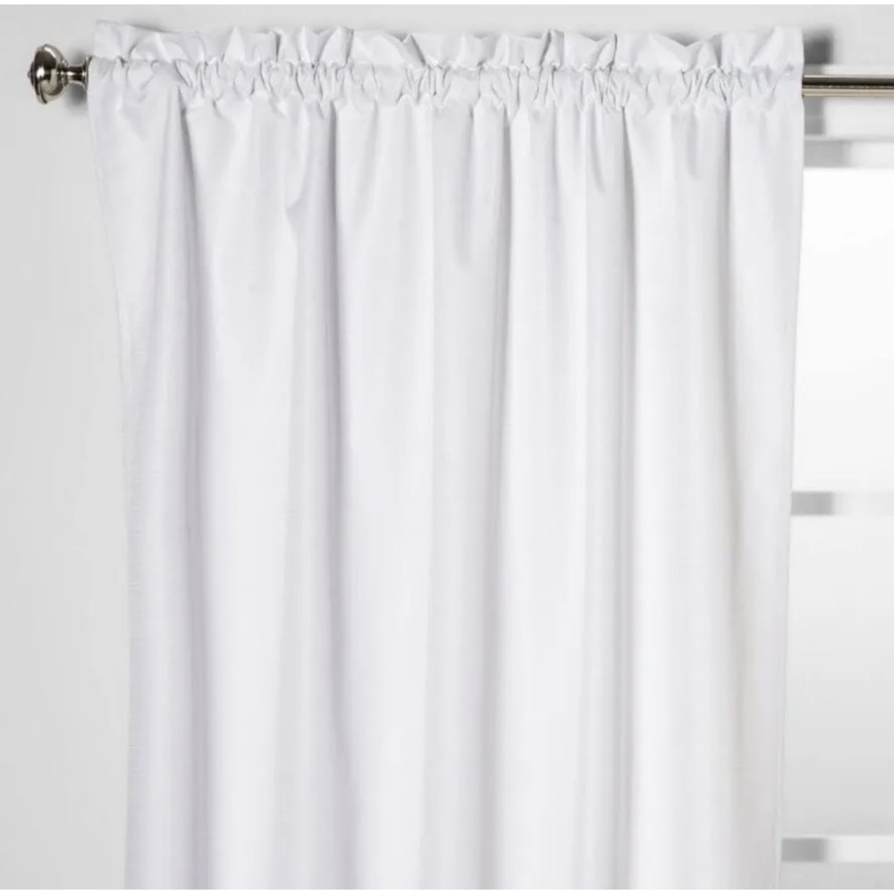2 Eclipse Braxton curtain panels, white- 42”x84” - Picture 2 of 4